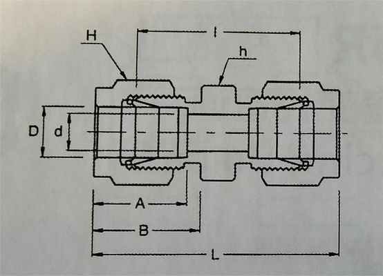 OD 1/16&quot; 316L SKチューブフィッティング