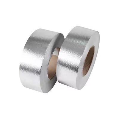 商業グレードの難燃性アルミガラスクロス粘着テープ、断熱用溶剤アクリル系接着剤